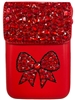 1862RD  RED BOW RHINESTONE CROSSBODY BAG