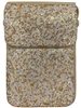 1863BW  CREAM & BROWN RHINESTONE CROSSBODY BAG