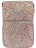 1863P CREAM & PINK RHINESTONE CROSSBODY BAG