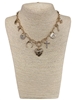 18641 HEART  CROSS CHARMS SHORT NECKLACE