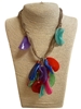 186ML  MULTI ACRYLIC SHORT NECKLACE