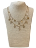 18873 GOLD MULTI CHARM NECKLACE 2 PIECE SET