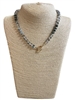 18990  GRAY  & CLEAR  CRYSTAL  SHORT NECKLACE