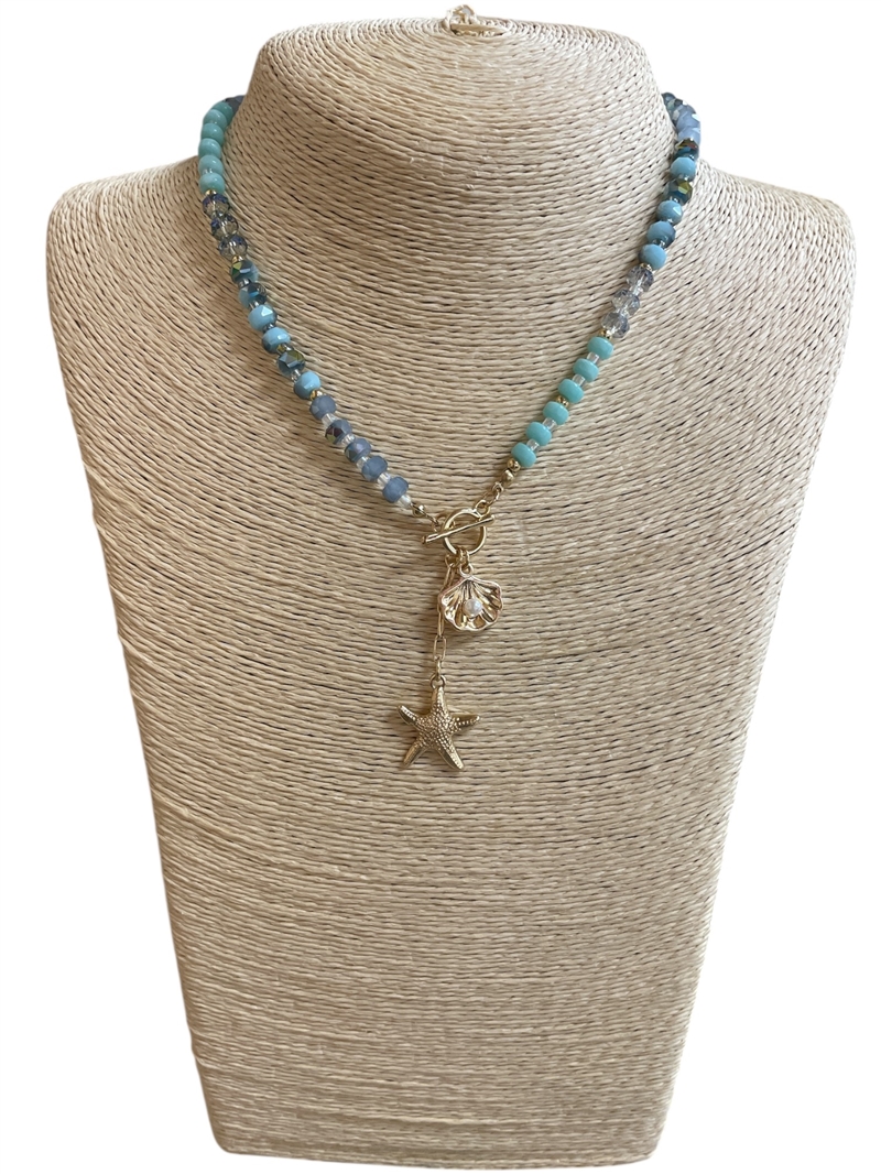 18992  STARFISH CRYSTAL  SHORT NECKLACE