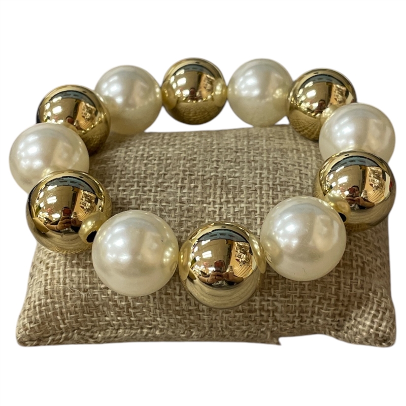 18MP   18MM PEARL & BALL BRACELET