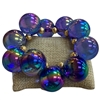 18N8 22 MM HOLOGRAPHIC ACRYLIC BEADED CHUNKY BRACELET