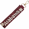 19-0969 ALABAMA BURGUNDY & WHITE WRISTLET KEYCHAIN