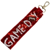19-0972PW RED & WHITE GAME DAY WRISTLET KEYCHAIN