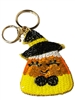 19-1084 SEED BEAD CANDY CORN KEYCHAIN