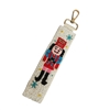 19-1088W WHITE NUTCRACKER WRISTLET KEYCHAIN