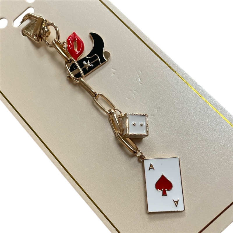 19-1810  LIPS  BOOT & CHARMS  KEYCHAIN