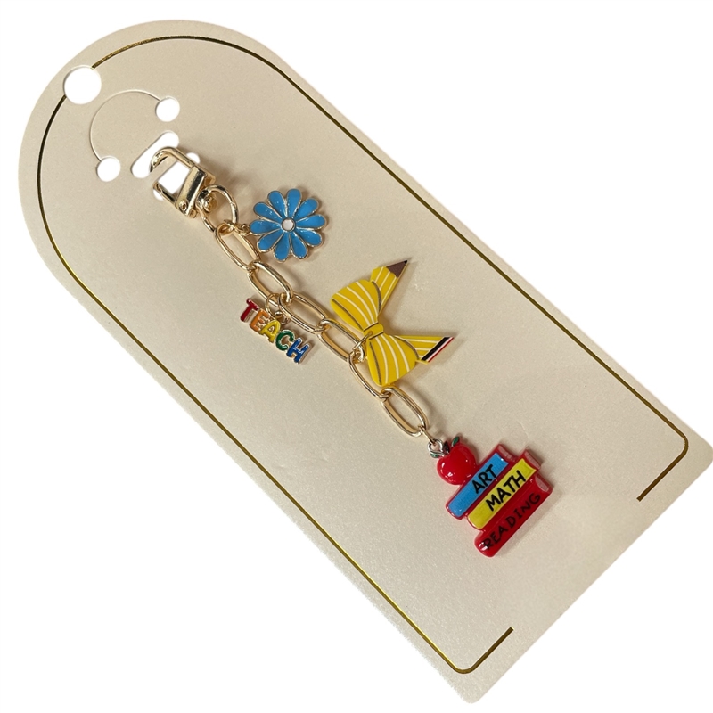 19-1811 MULTI COLORFUL TEACHER BAG CHARM