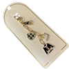 19-1873 MULTI BLACK & WHITE HEART BAG CHARM