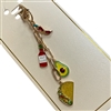19-1897  TACO & AVOCADO  CHARMS  KEYCHAIN