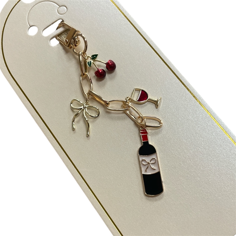 19-1936  WINE & CHERRY  KEYCHAIN