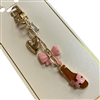 19-1949P PINK SANDAL & BOW KEYCHAIN