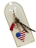 19-2099 HEART AMERICAN FLAG PURSE CHARM