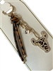 19-2122 LEOPARD PRINT RHINESTONE BULL HEAD PURSE CHARM