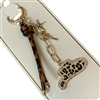 19-2123 LEOPARD PRINT RHINESTONE COWGIRL HAT PURSE CHARM