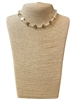 19078 SMALL PEARL GOLD CROSS BEADED SHORT NECKLACE