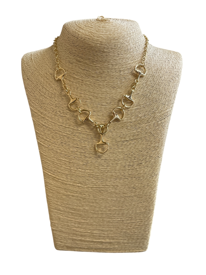 19084 PLAIN U LINK DROP SHORT NECKLACE