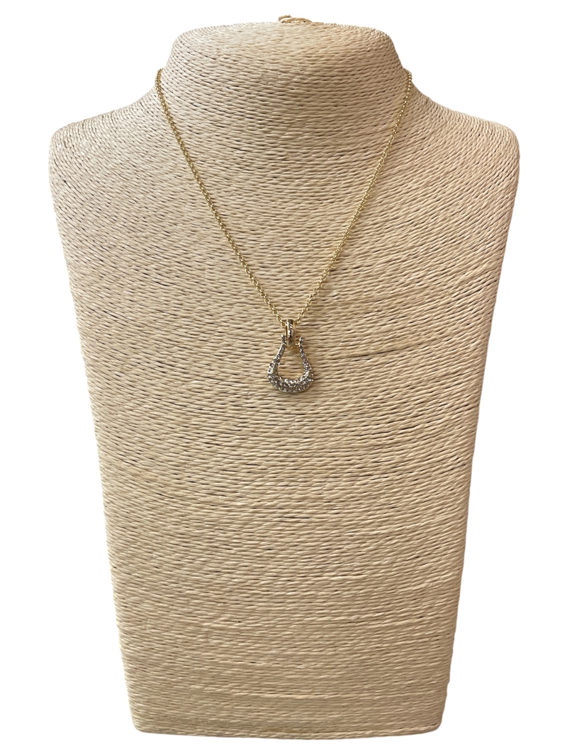 19087  HORSESHOE RHINESTONE NECKLACE