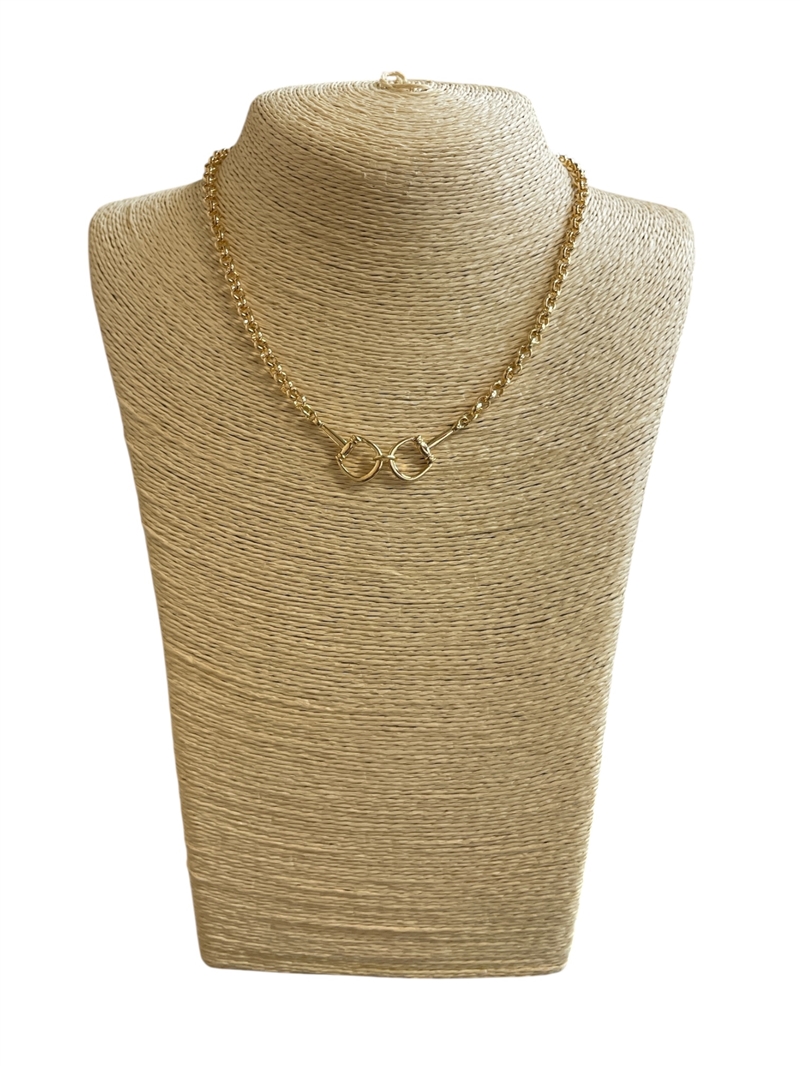 19088 PLAIN CHAIN "U" PENDANT SHORT NECKLACE