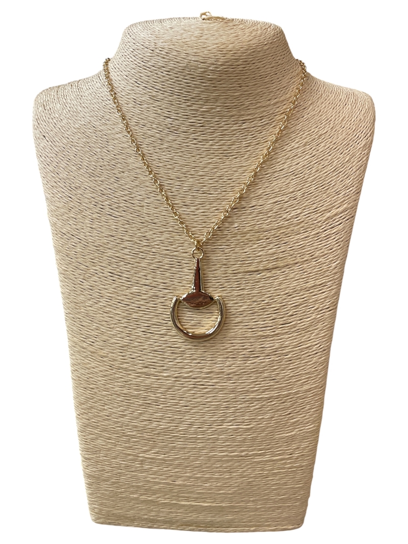 19089 GOLD HORSESHOE NECKLACE