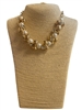 19112 PEARL & RHINESTONE BEADED GOLD NECKLACE