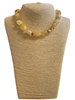 19124 ACRYLIC LIGHT YELLOW/TOPAZ SHORT NECKLACE
