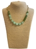 19129 GREEN MULTI COLOR BEADED GOLD TOGGLE NECKLACE
