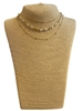 19132 GOLD PEARL BEADED MULTI LAYERED SHORT NECKLACE