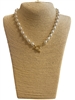 19137 WHITE PEARL BEADED TOGGLE SHORT NECKLACE