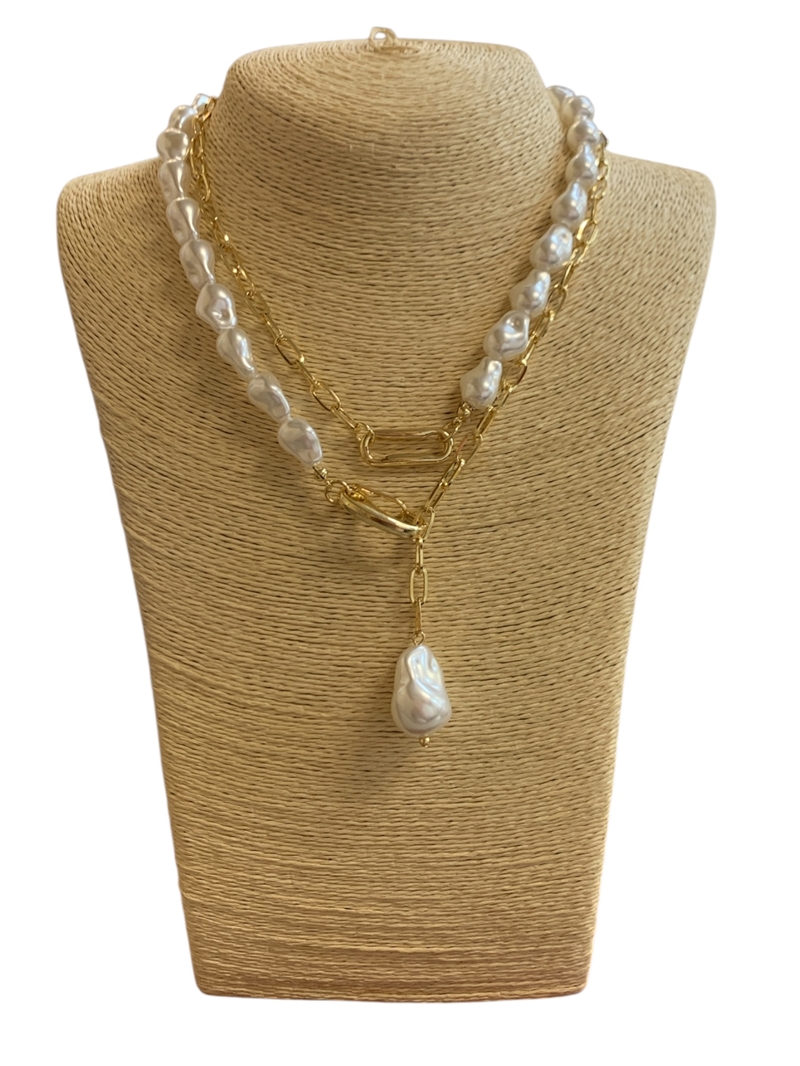 19138 LAYERED PEARL NECKLACE
