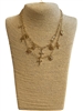 19142 CROSS MULTI CHARMS GOLD LAYERED NECKLACE