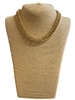 19150 GOLD DOUBLE CIRCLE LINK CHAIN SHORT NECKLACE