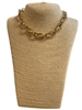 19151 GOLD DOUBLE OVAL LINK CHAIN SHORT NECKLACE