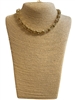 19152 GOLD SWIRLS CHUNKY SHORT NECKLACE