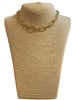 19153 GOLD PLAIN OVAL LINK SHORT NECKLACE