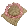 192CP 10MM CLEAR  BABY PINK CRYSTAL BRACELET