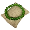 193GN 10MM CLEAR GREEN CRYSTAL BRACELET