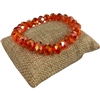 194DO 10MM CLEAR DARK ORANGE CRYSTAL BRACELET