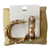 1NJE1058 CHUNKY  OPEN HOOP EARRINGS