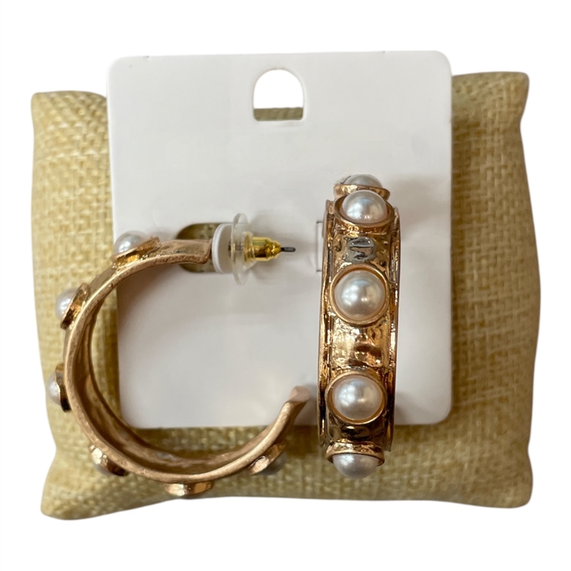 1NJE1058 CHUNKY  OPEN HOOP EARRINGS