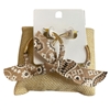 1NUE1127B  BROWN BANDANA  HOOP EARRINGS