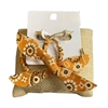 1NUE1127Y  YELLOW BANDANA  HOOP EARRINGS