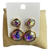 1YAE1191 GEM STONE STUD EARRINGS