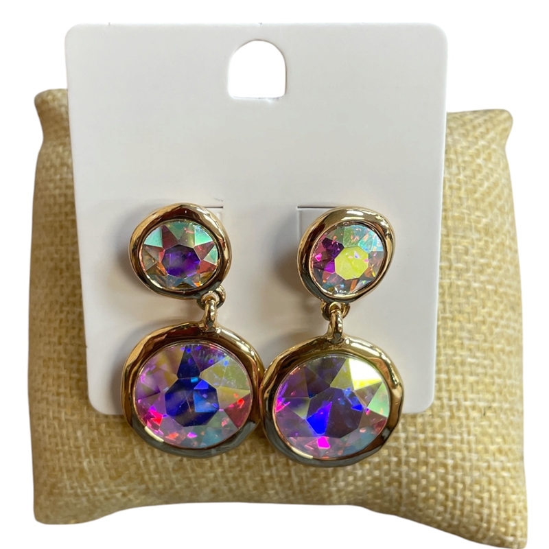 1YAE1191 GEM STONE STUD EARRINGS