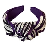 20-0218P PURPLE WHITE  SEQUINS HEADBAND