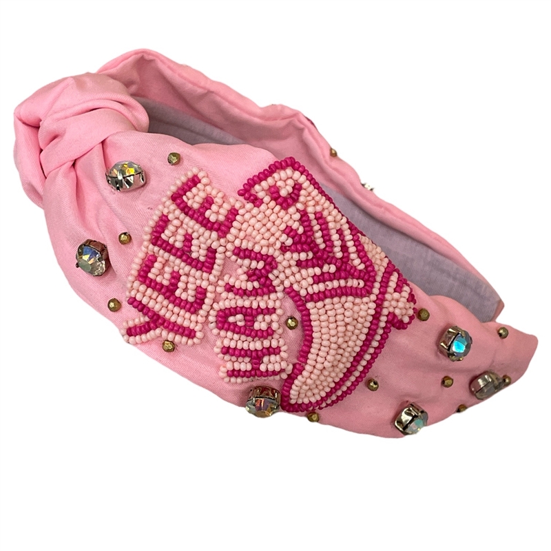 20-0222  YEEE HAW BEADED HEADBAND